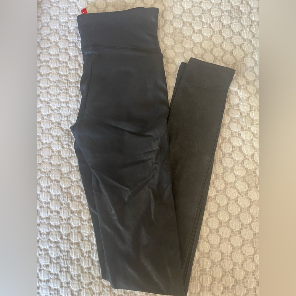 Spanx faux leather leggings.